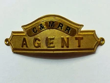 CONCORD & MONTREAL RAILROAD HAT BADGE BOSTON & MAINE RR SUNCOOK VALLEY RUTLAND