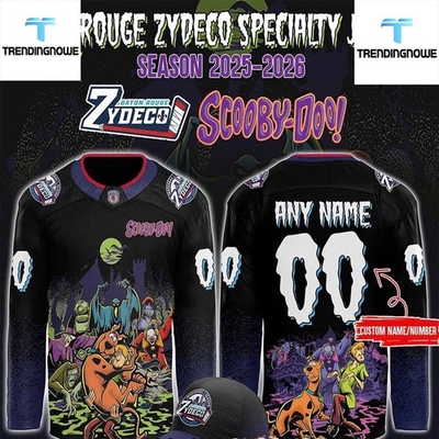 #ad Personalized Baton Rouge Zydeco Scooby Doo Night 2025 Hockey Shirt All Printed $34.99
