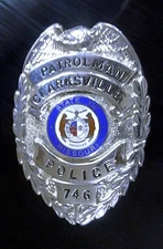 CLARKSVILLE State of Missouri Police Lapel Pin 2-1/8"X3-1/8" Law 746