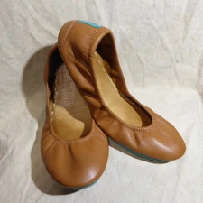 🩰 Tieks by Gavrieli Foldable Ballet Flats sz 10 Chestnut Brown Nappa Leather