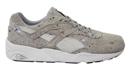 Puma Trinomic R698 Splatter Mens Leather Lace Up Trainers 359681 03 | eBay
