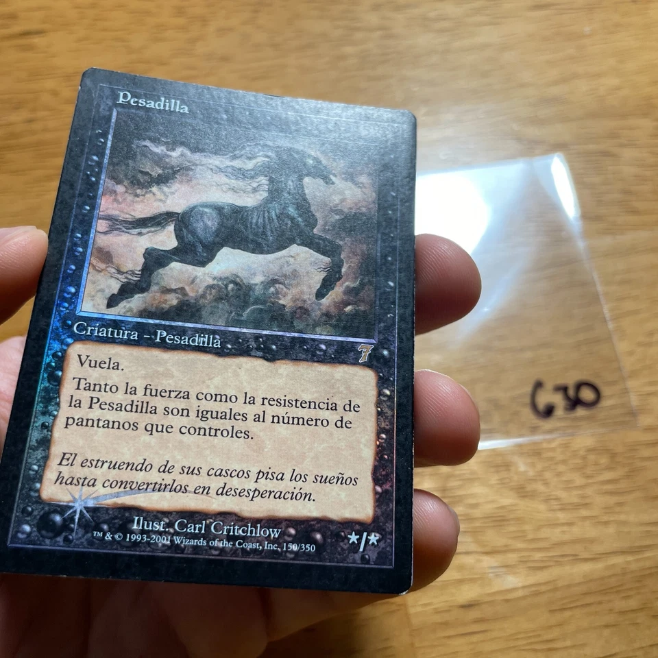 💀 Nightmare FOIL - SP - Pesadilla 7ED - 7th Edition MTG - See Pix 4 cond - 630 - Image 4 of 4