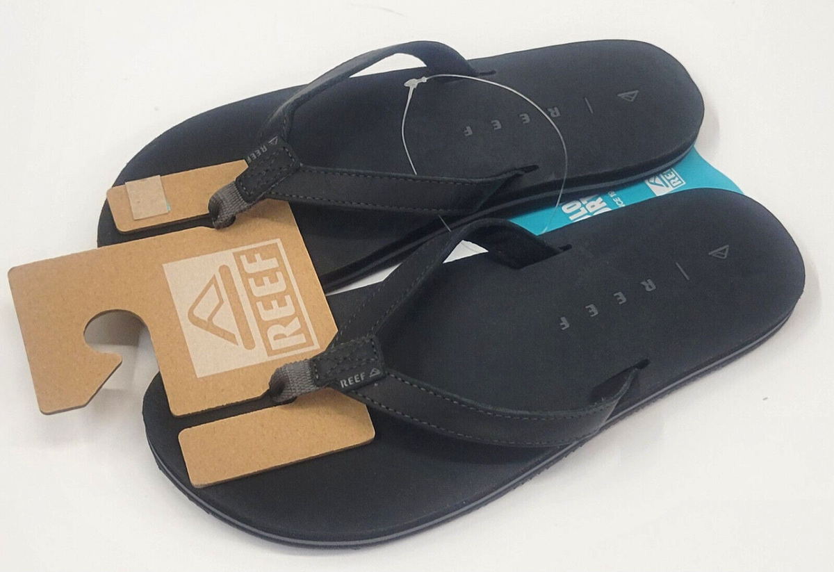 Reef Womens Solana Leather Dusty Black 6