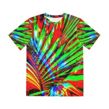 All Over Print T Shirt Psychedelic Neon Tropical Futuristic Nature Colorful