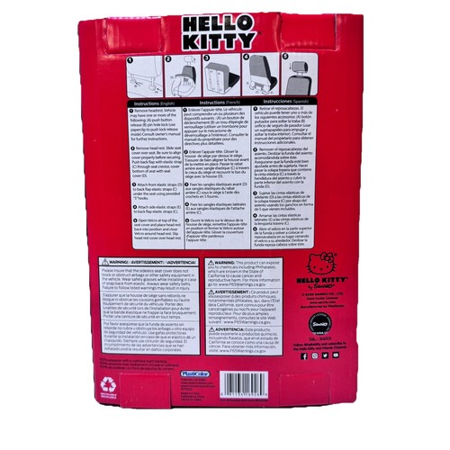 Hello Kitty Low Back Universal Fit Car Truck Seat cover 2 Pack NEW - Picture 5 of 8