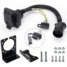 For Chevy Silverado 1500 7 Way Trailer Wiring Harness 4 Way Flat Plug Adapter US