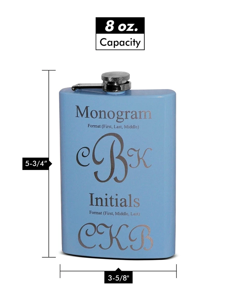 Frascos con recubrimiento en polvo grabados de 8 oz, colores surtidos Foto 3 de 4