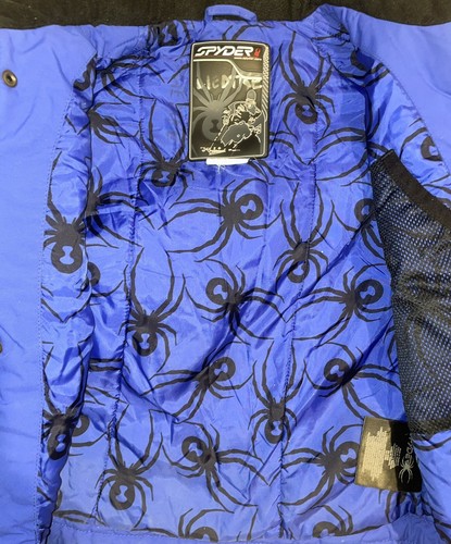 Spyder Ski Jacket Kids Boys Size 10 Insulated Waterproof Snowboard Zip Up GREAT! - Picture 2 of 4