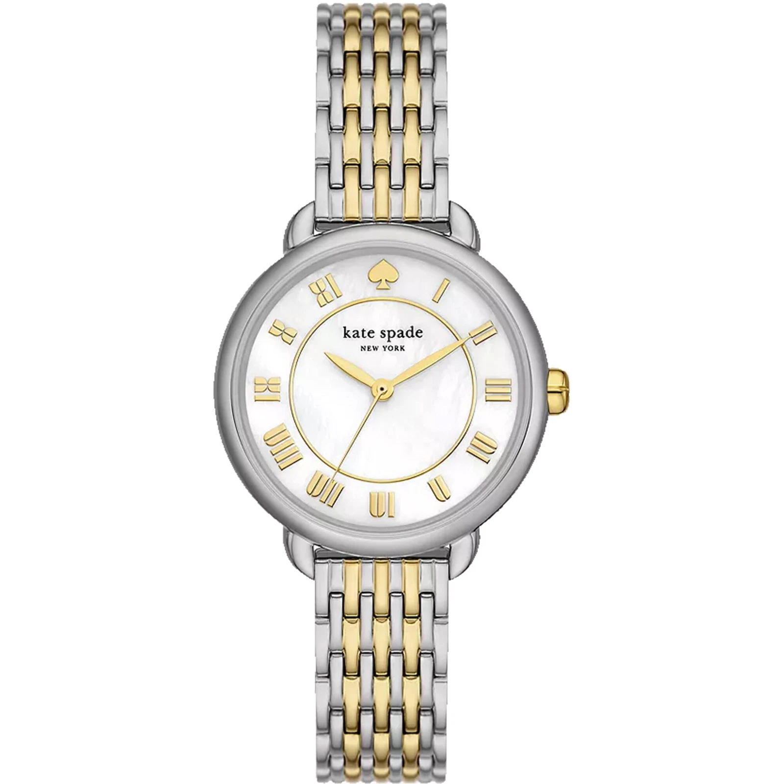 Orologio donna Kate Spade Lily Avenue quadrante bianco MOP bracciale bicolore KSW1822