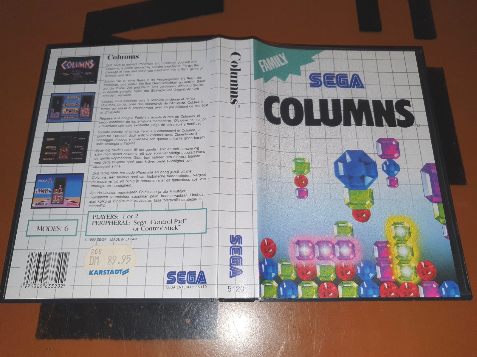 SEGA Master System - Columns - TOP CIB / Jeu MS