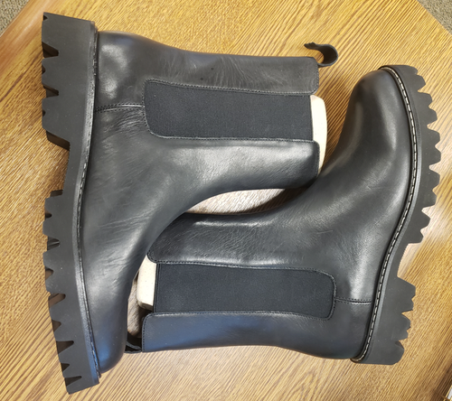 Gwen Lug-Sole High-Shaft Chelsea Boots 