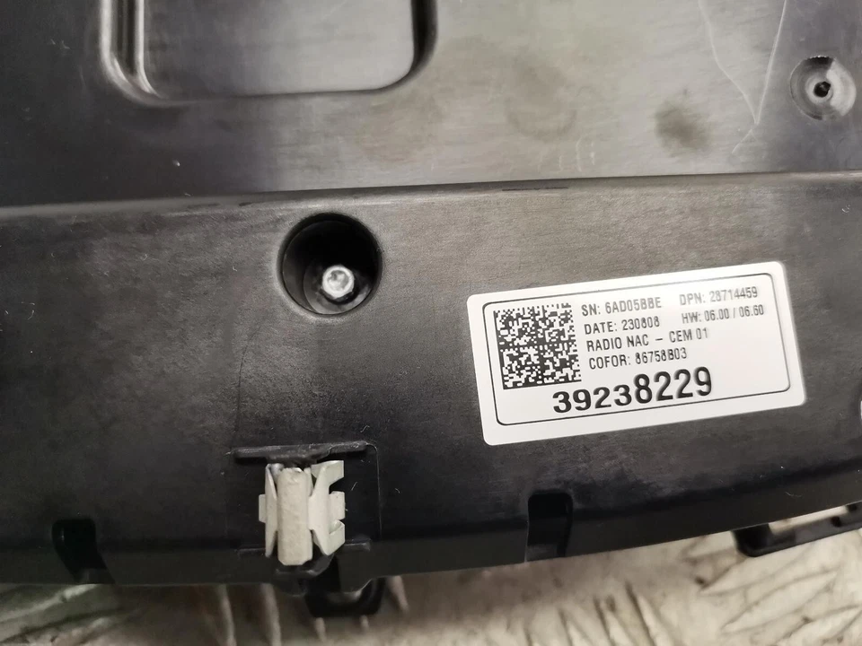 Vauxhall Opel Crossland Radio Sat Nav Multifunctional Display 2021-2024 39238229 - Image 3 of 3