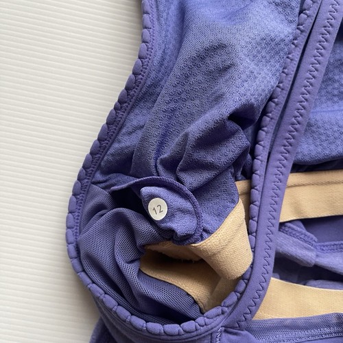 Lululemon Singlet Adult CA 12 AU 16 Purple Built in Bra Pilates Yoga Women - Picture 5 of 5