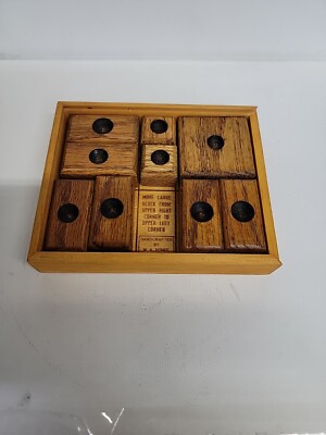Vintage Wooden Puzzle in Box Handcrafted by H.W. McNee SI-NY