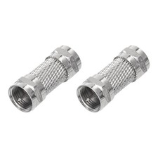 2pack Male to Male Coaxial Connector F Type RG6 Coax Extender Coupler 75Ohm