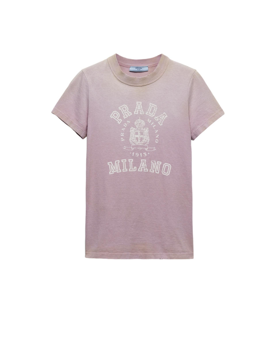 PRADA $1270 Mauve Jersey T-shirt New Authentic