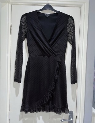 miss selfridge black dress with mesh Miss Selfridge