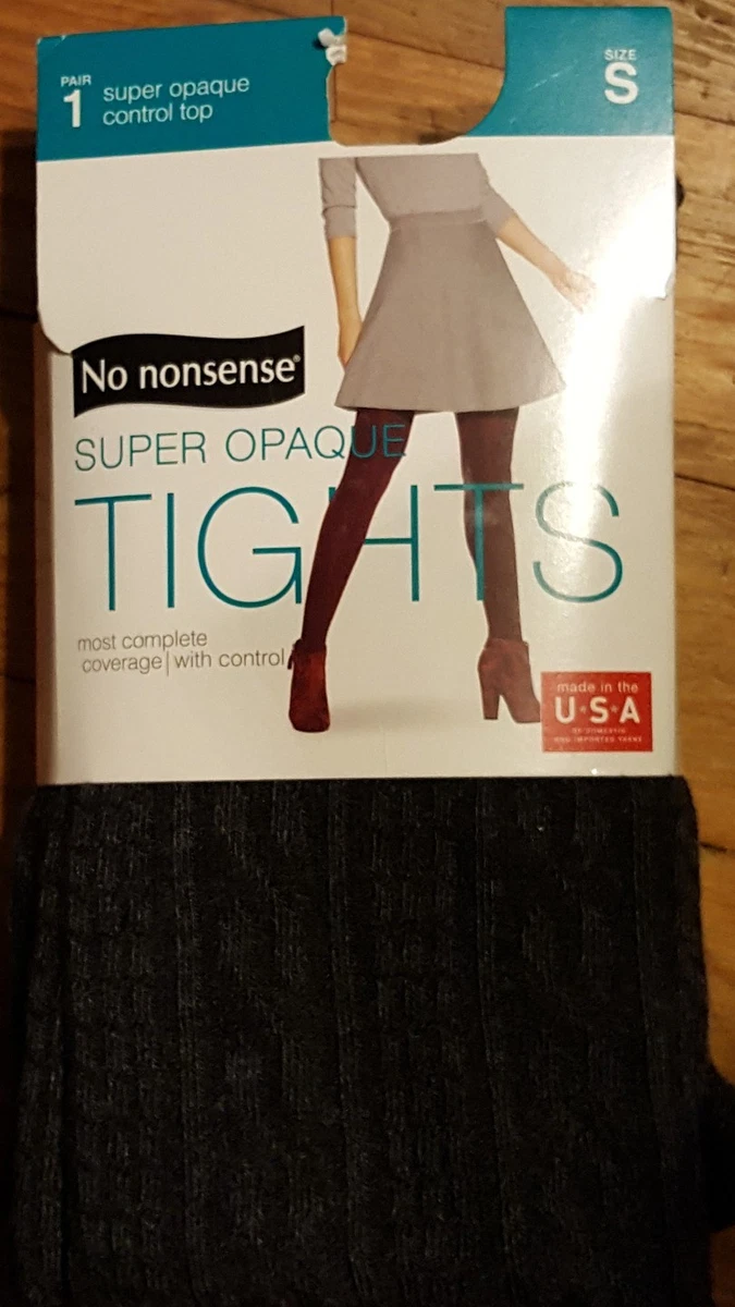 New! no nonsense 1 pair super opaque control top TIGHTS - size S