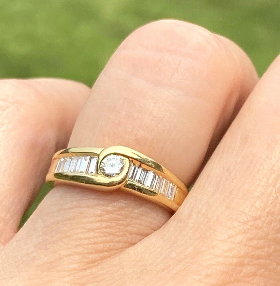 Vintage Diamond Band Ring Estate Fine Jewelry Pre-Owned Size