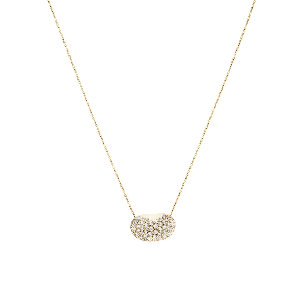 Tiffany & Co. Elsa Peretti Diamond Bean Pendant Necklace - Image 3 of 4