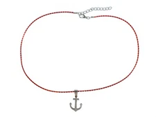 Anchor Necklace Miniblings 45cm Maritime Sea Cord Boat Ship 3cm
