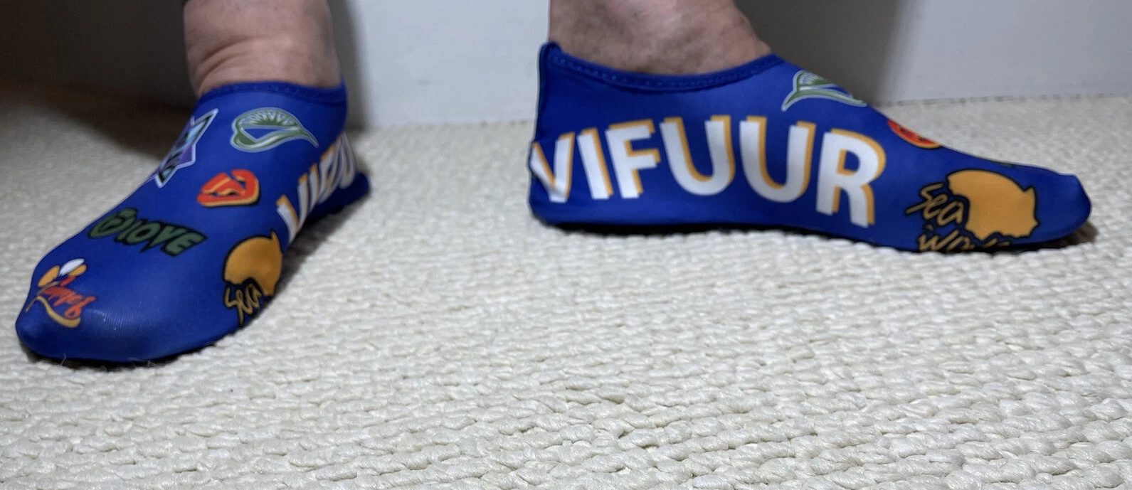 Vifuur Men 42/43 Water Shoes Quick-Dry Slip Resistant Surf Shoes US 9/9.5