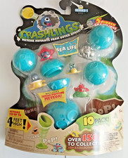 Image of Crashlings, Series 1 Mini Figures, Sea Life - 10 Pack - Blue