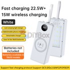 22.5W 16S 18650 Li-ion Battery Charging Box Mobile Power Bank Case Fast Charging