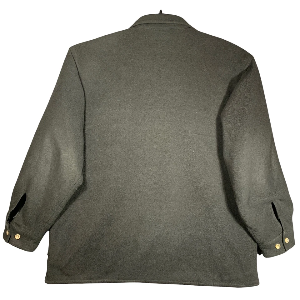 Moose Creek Men's XL Black Fleece Quilted Button Up Shirt Jacket Long Sleeve - Image 2 of 4