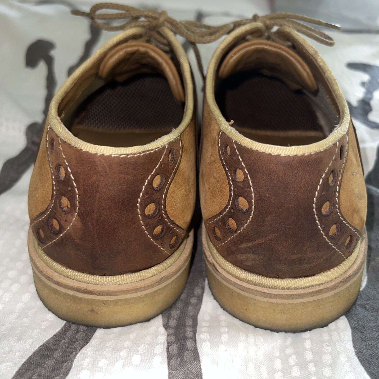 SAOLA Johnston & Murphy Uomo Wagner Sella Pelle di Pecora Brogue Oxford 9M