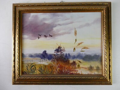 Unknown artist oil on wood pop them all from 35x30 cm G7648