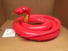 VINTAGE 8 FT. LONG BLOW UP ADVERTISING DISPLAY FIGURE FROM LA CHOY SNAKE DRAGON