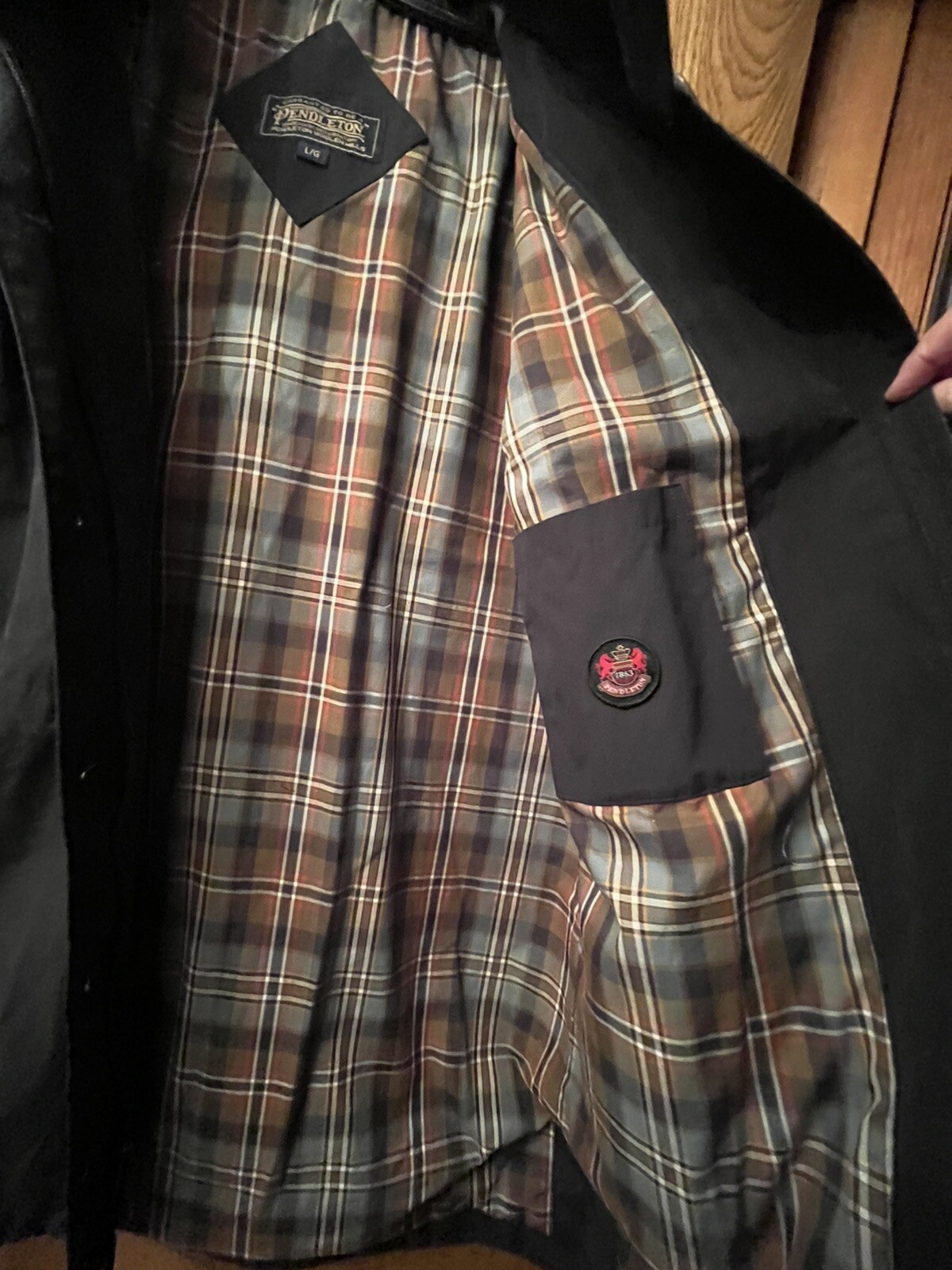 Pendleton Women's Full Zip Jacket Black Trench Ra… - image 2