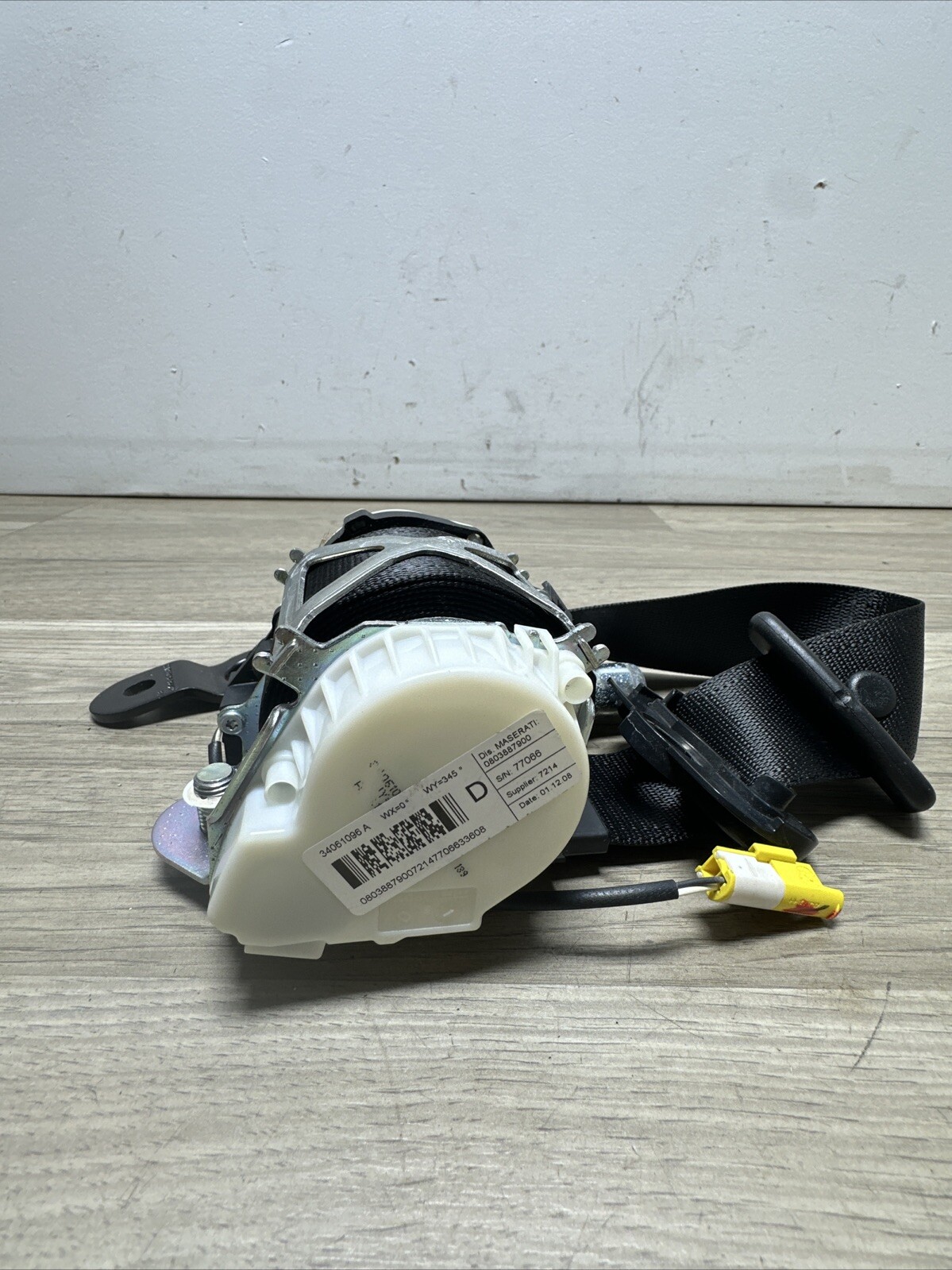 09-13 Maserati Quattroporte M139 Front Right Side Seat Belt Black OEM