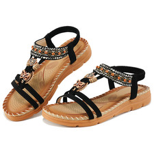 Women Sandals Dressy Summer Sandals for Women Shoes Open Toe Rhinestone,Size 8.5