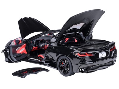 2020 Chevrolet Corvette C8 Stingray Black 1/18 Scale Model Car by Autoart
