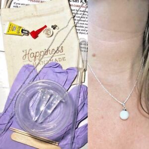 Diy Breastmilk Keepsake Necklace On Silver Stainless Steel Chain Diy Resin Kit Ebay