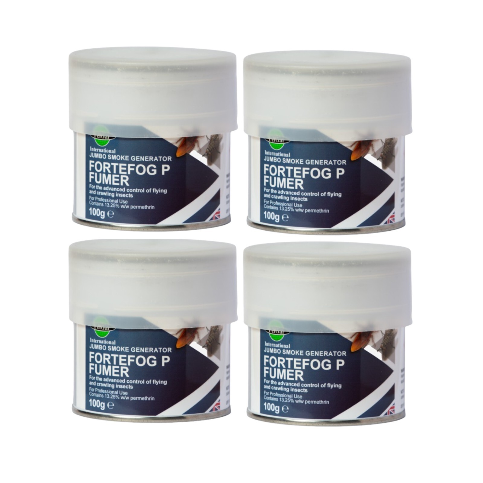 INSECT KILLER SMOKE FUMER FOGGER FUMIGATOR INDUSTRIAL SHOPS 4 X 100G