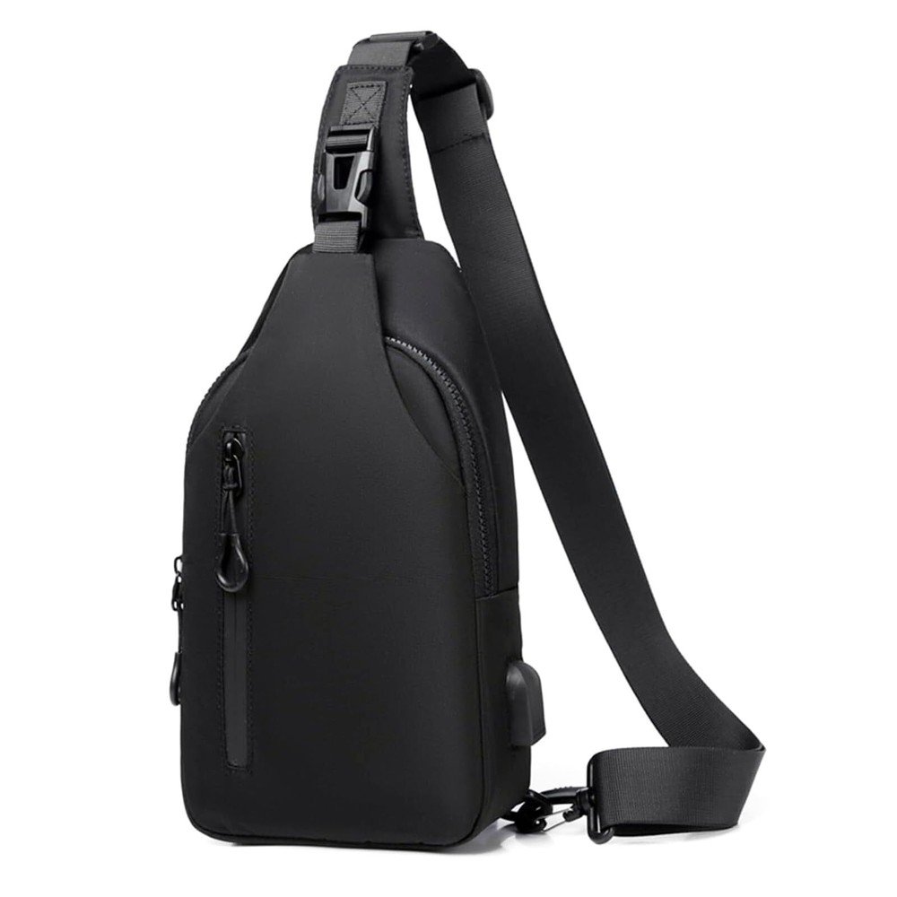 Waterproof Sling Bag Crossbody Backpack for Men Women Sling Backpack with USB...