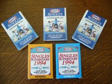LOT - KRAFT SINGLES POP-UP SUPERSTARS BASEBALL CARD SETS - (3) 1993  & (2) 1994
