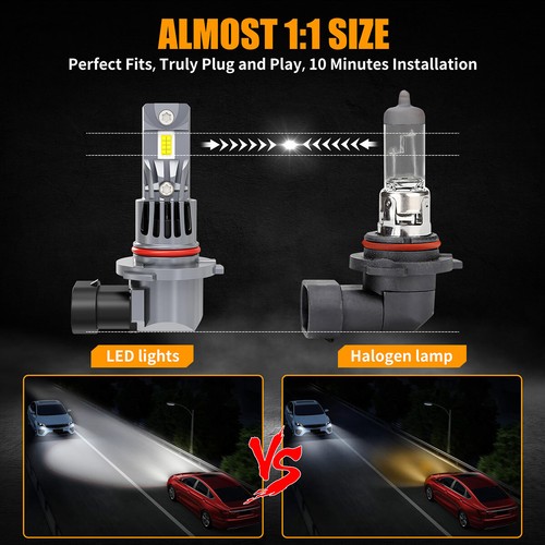 For GMC Sierra 1500 SLE Crew Cab Pickup 2003-2006 LED Headlight Fog Lights Bulbs - Imagen 14 de 17