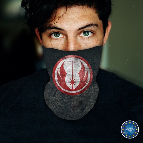 Tela Lavable Cubierta Facial Cuello Escalador Impresión Única Orden Jedi Diseño Hecho en la UE - Imagen 3 de 6