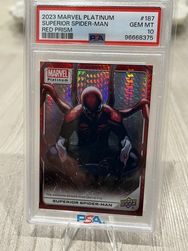 2023 Upper Deck Marvel Platinum Superior Spider-Man Red Prism /199 PSA 10