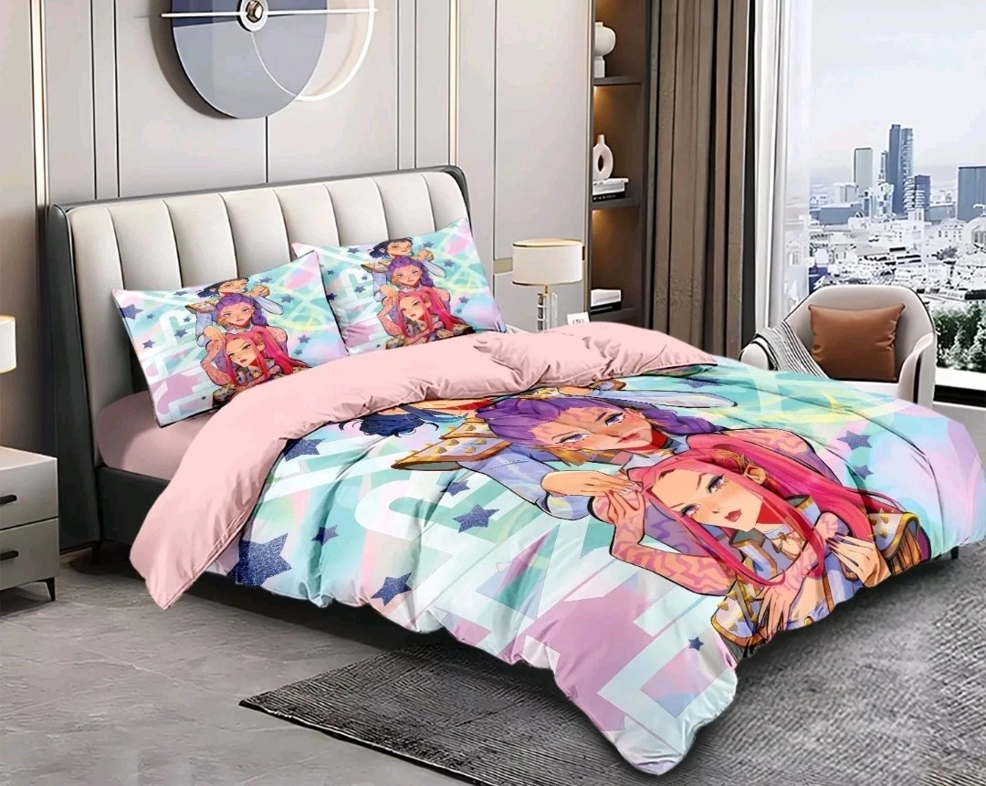 K Pop Demon Hunters Bedding Set with Duvet Cover and Pillowcases