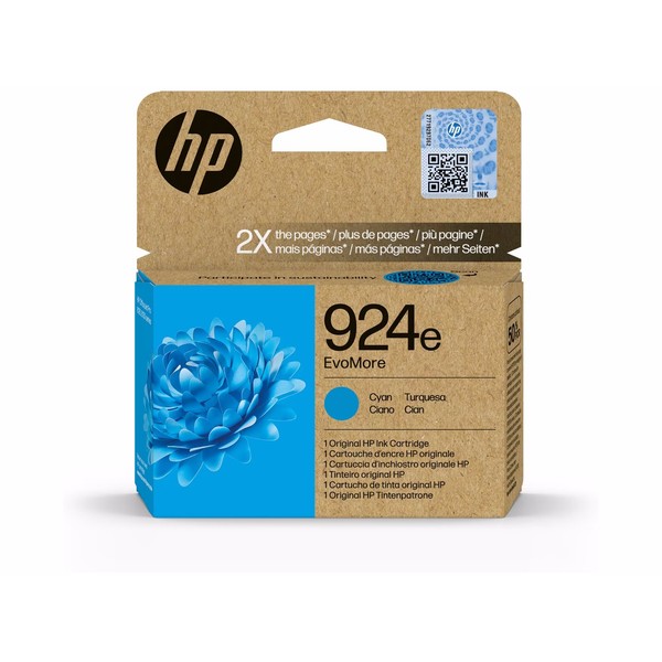 Hp 924E Evomore (4K0U7NE) Original Druckerpatrone Cyan-image