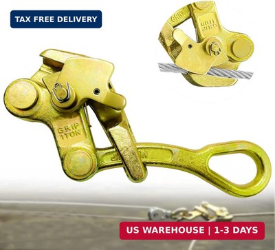 1 Ton Cable Puller Steel Wire Grip, 2200 Lbs Cable Puller Wire Puller for 5/32''-