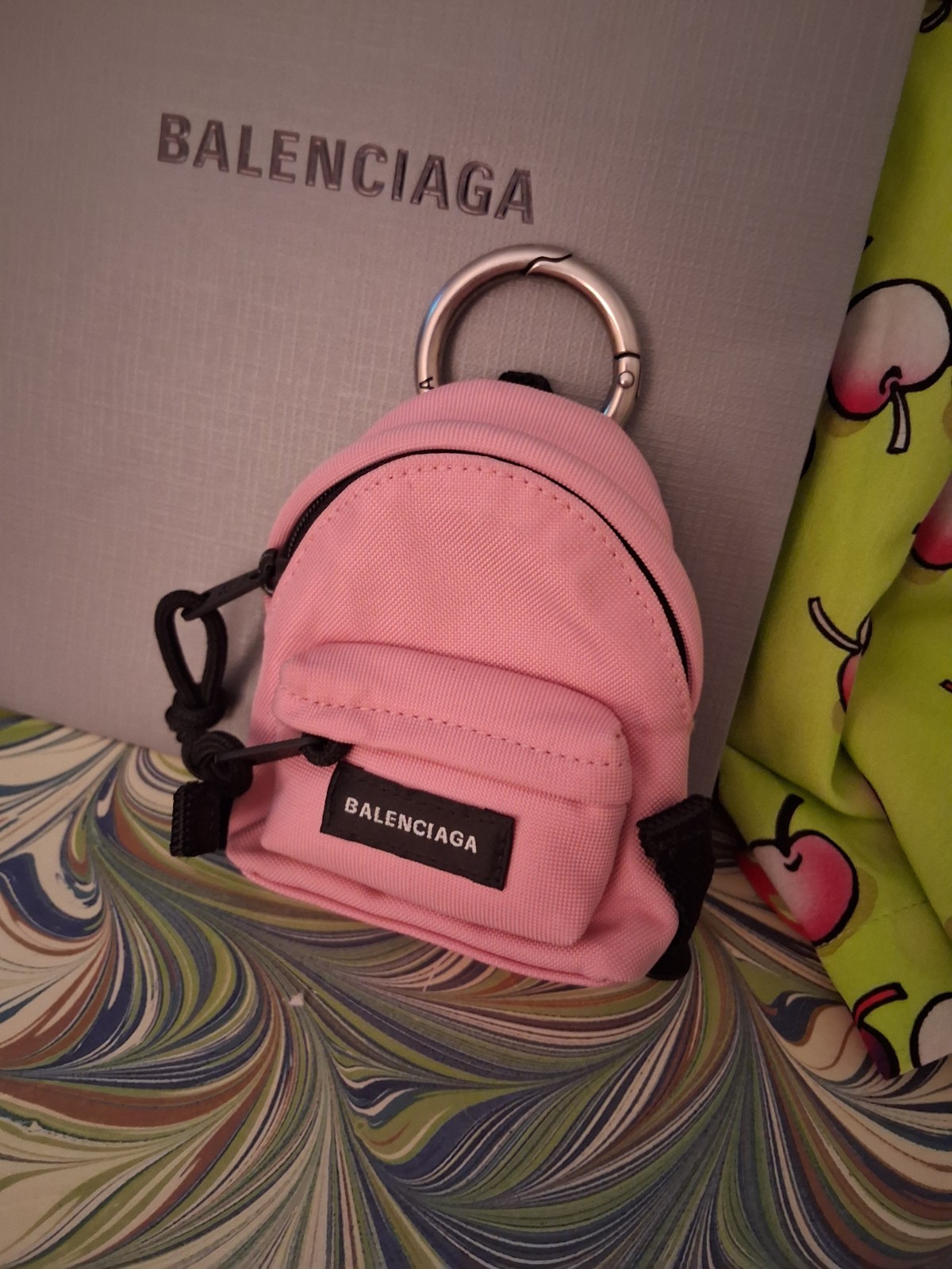 Balenciaga Mini Backpack Bag Charm Keyring