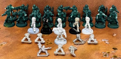 i-Kore Void Viridians Lot - 33 Miniatures - Marines, Major Trask PRIMED USED