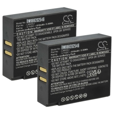 2x Akku für Eartec HUB Hub Systems HUB5S HUB HD Mini-Base Headset 810mAh