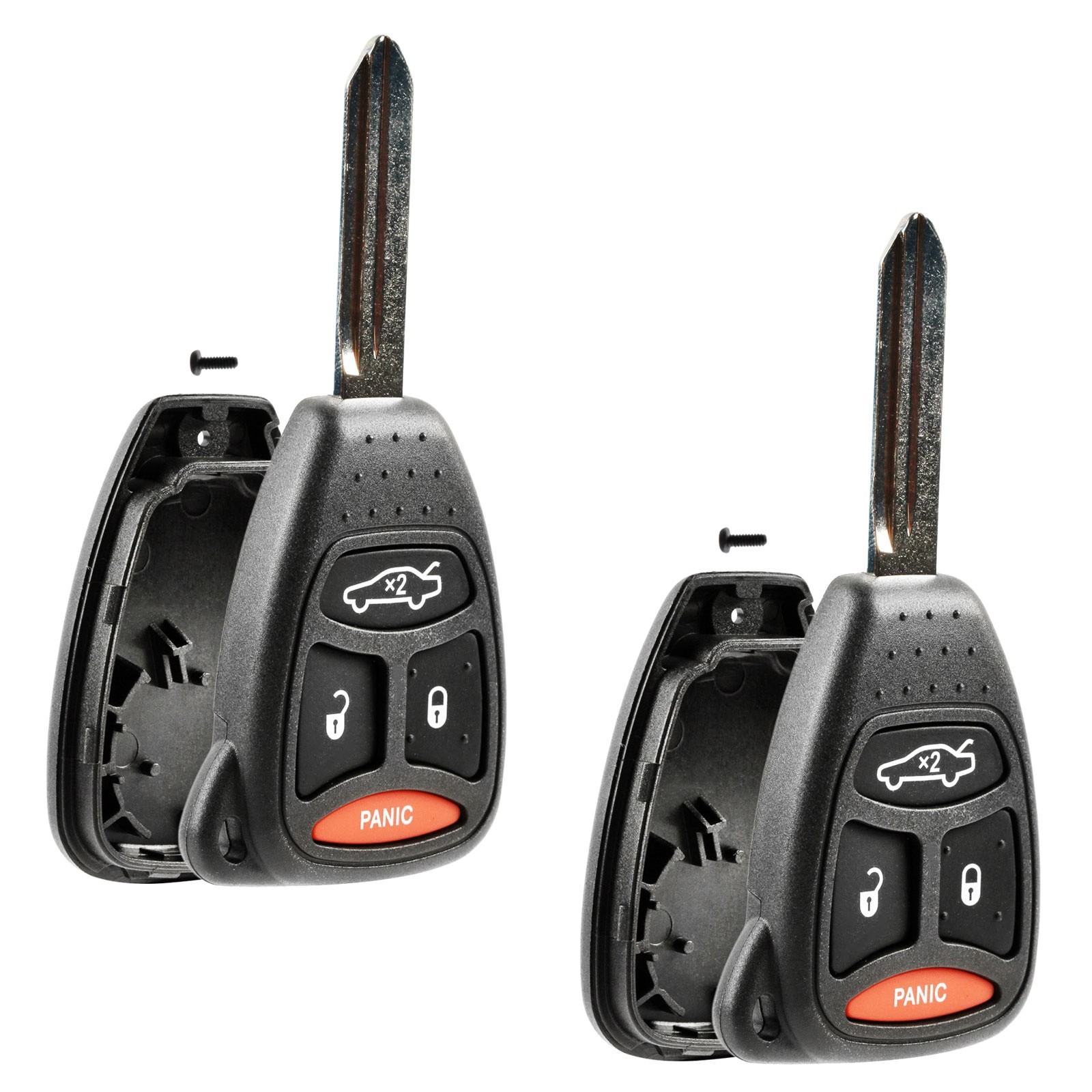2 For 2008 2009 Dodge Dakota Ram 1500 2500 3500 Remote Key Fob Shell Case Pad